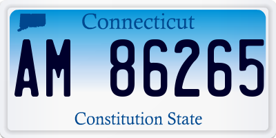 CT license plate AM86265