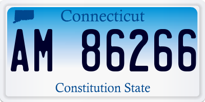 CT license plate AM86266