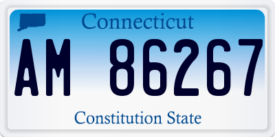 CT license plate AM86267
