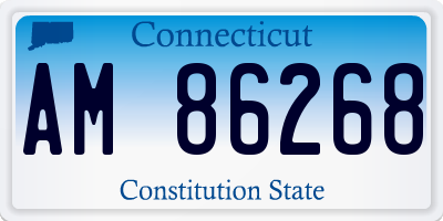 CT license plate AM86268
