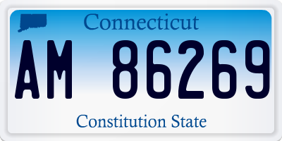 CT license plate AM86269
