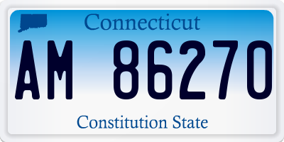 CT license plate AM86270