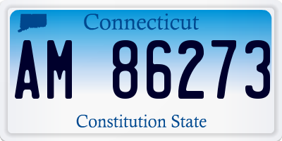 CT license plate AM86273