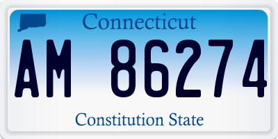 CT license plate AM86274