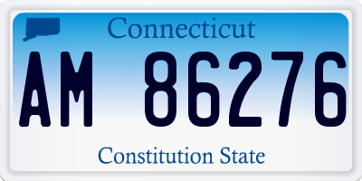 CT license plate AM86276