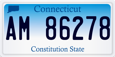 CT license plate AM86278