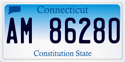 CT license plate AM86280