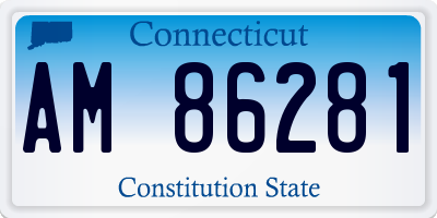 CT license plate AM86281