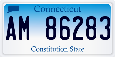 CT license plate AM86283