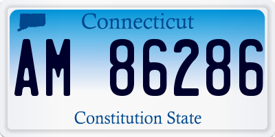 CT license plate AM86286