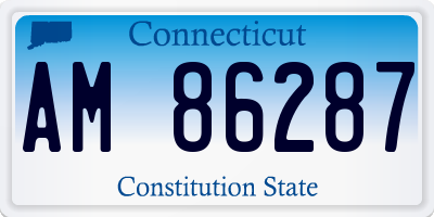 CT license plate AM86287