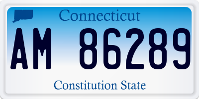 CT license plate AM86289