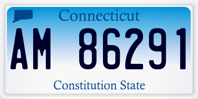 CT license plate AM86291