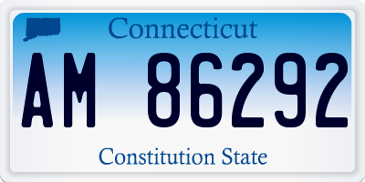CT license plate AM86292