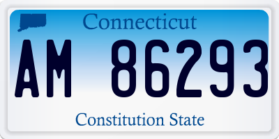 CT license plate AM86293