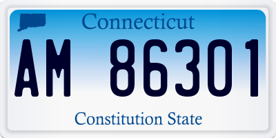 CT license plate AM86301