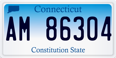 CT license plate AM86304