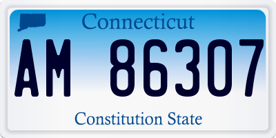 CT license plate AM86307