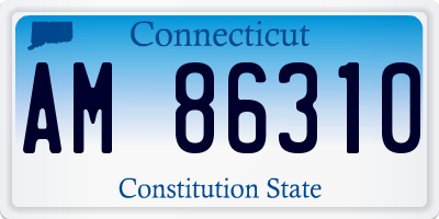 CT license plate AM86310