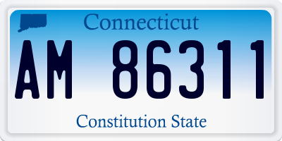 CT license plate AM86311