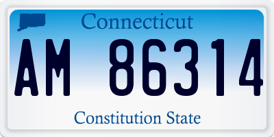 CT license plate AM86314
