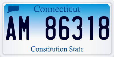 CT license plate AM86318