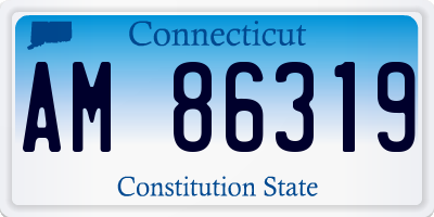CT license plate AM86319