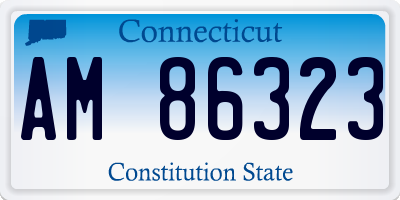 CT license plate AM86323