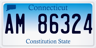 CT license plate AM86324