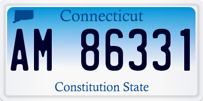 CT license plate AM86331
