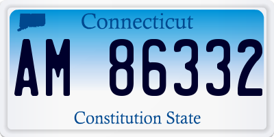 CT license plate AM86332