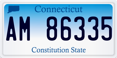 CT license plate AM86335
