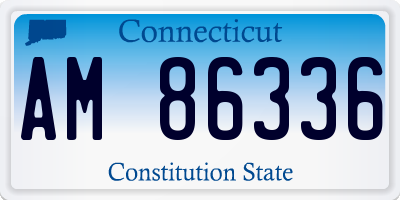 CT license plate AM86336
