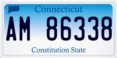 CT license plate AM86338