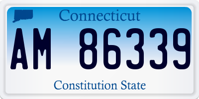 CT license plate AM86339