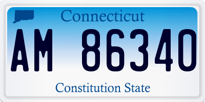 CT license plate AM86340