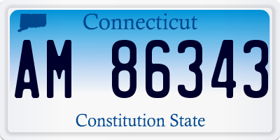 CT license plate AM86343