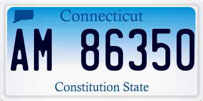 CT license plate AM86350