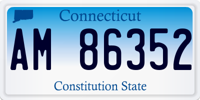 CT license plate AM86352