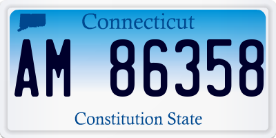 CT license plate AM86358
