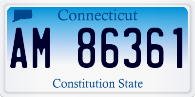 CT license plate AM86361