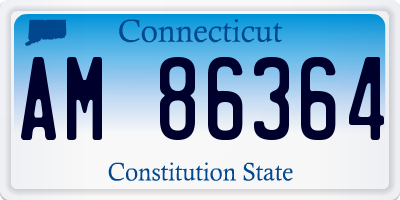 CT license plate AM86364