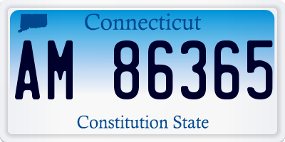 CT license plate AM86365