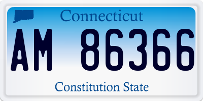 CT license plate AM86366
