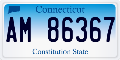 CT license plate AM86367