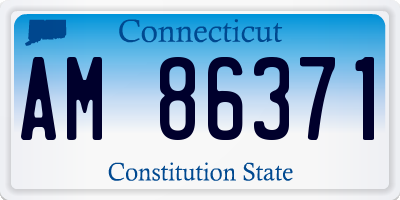 CT license plate AM86371