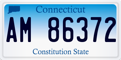 CT license plate AM86372