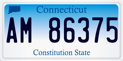 CT license plate AM86375