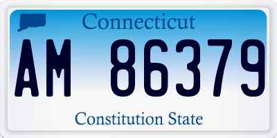 CT license plate AM86379