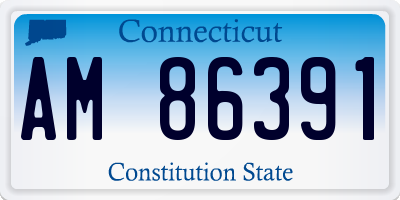 CT license plate AM86391